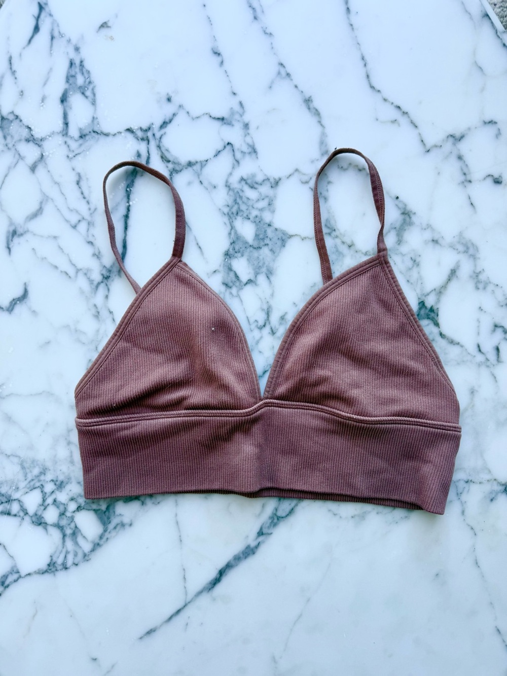 A&F Everyday Ribbed Bralette - Muave